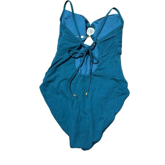 Trina Turk ribbed Olympic ring one piece in ocean size 14 - Picture 7 of 13